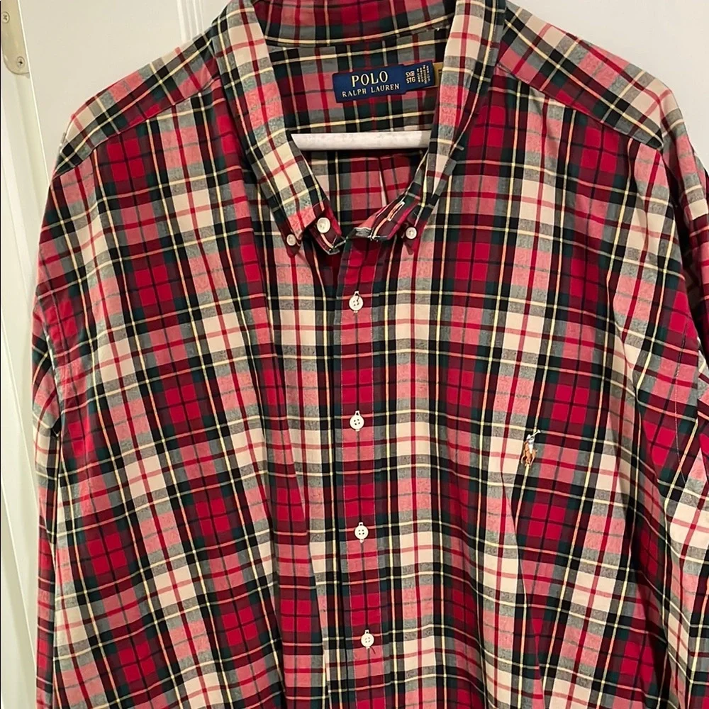 Polo by Ralph Lauren Men's Red Plaid Shirt - Picture 1 of 4